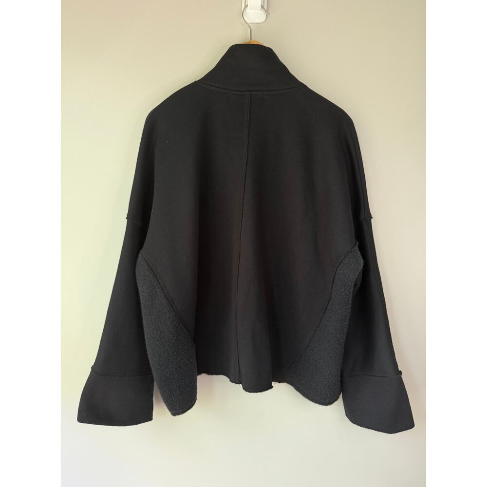 FP Beach Size S Fuzzy Cozy Pullover Oversize Boxy Sweatshirt Black - Picture 5 of 11